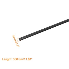 MECCANIXITY Carbon Fiber Rod, 5mm x 300mm for RC Plane DIY Tool Wing Tube Quadcopter Arm, Pack of 2