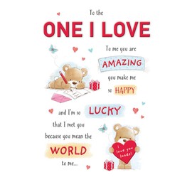 Piccadilly Greetings Piccadilly Greetings Cute Birthday Card One I Love,White,9 x 6 inches