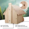 Solid Wood Blackbird Nesting Box - Weatherproof & Untreated, Wooden