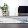 Abani Atlas 4'x6' Blue/Grey Area Rug, Abstract Marble - Durable