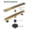 HTOH Gold Shower Drain, 18 Inch Linear Shower Drain with