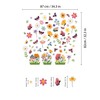 WALPLUS Butterfly Window Stickers Peel and Stick Flower Window Stickers
