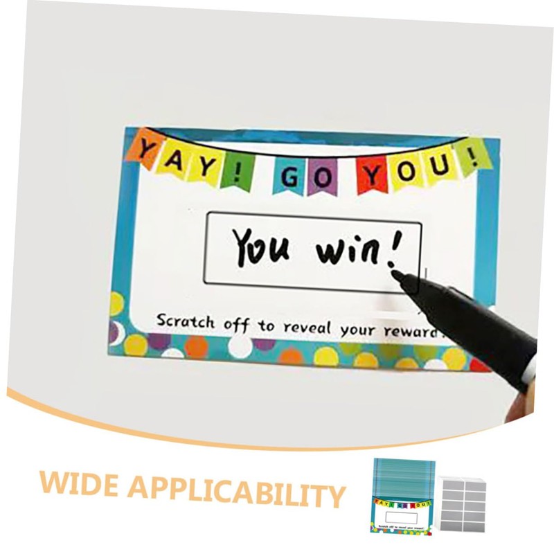 DOITOOL 50sheets DIY Scratch Off Cards for Party Surprises Create