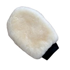 Naturally Equestrian Lambskin Wash Mitt (Natural)