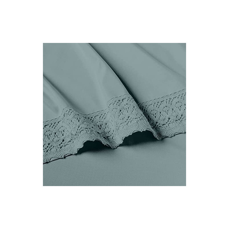 Modern Threads Soft Microfiber Crochet Lace Sheets - Luxurious Microfiber