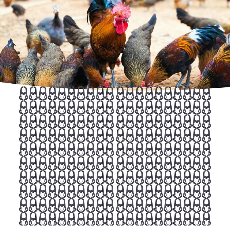 200PCS PP Plastic Chicken Beak Clasps Reusable Rooster Mouth Snap