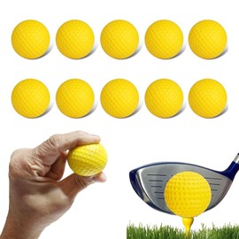LxcshLjx 12 Pcs Foam Golf Practice Balls, Light Sponge Soft Elastic Golf Practice Balls, Realistic Feel and Limited Flight Distance Training Equipment for Indoor Backyard and Outdoor Sports
