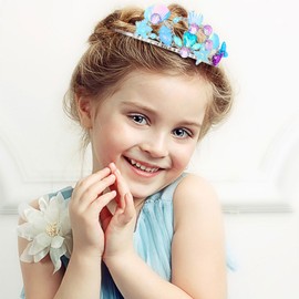 AMCAMI Mermaid Crown Seashell Mermaid Headbands For Women Fish Scale Hair Accessory Little Mermaid Party Decorations Birthday Girl Headband Mermaid Birthday Outfit Mermaid Costume