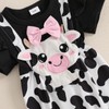 Doisbetthsay Baby Girl Romper Spring Summer Outfit Short Sleeve Spliced