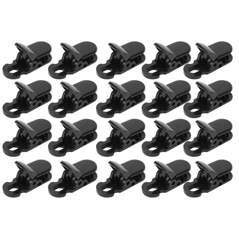 20Pcs Hearing Aid Lanyard Clip Good Fixation Multifunctional Odorless Black