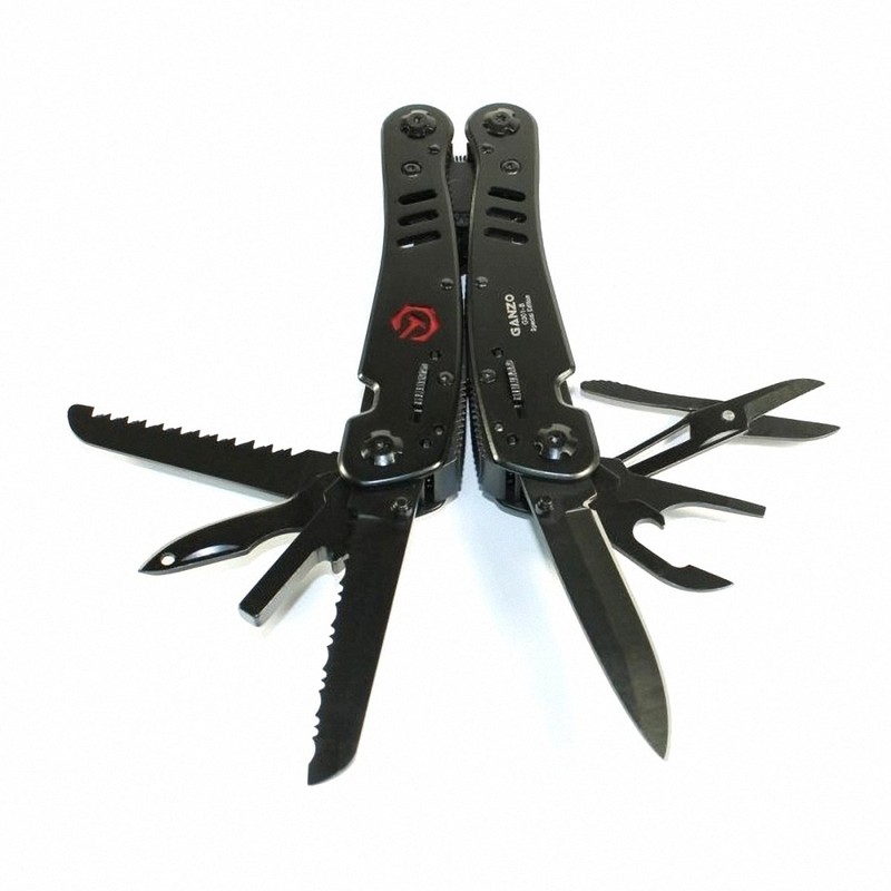 Ganzo Multitool G301-B/H Nylon Case, Interchangeable Bits, Colour: Black