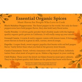 Pinch Spice Market Must-Have Organic Cooking Spices (6-Pack) Highest Quality Essential Spices
