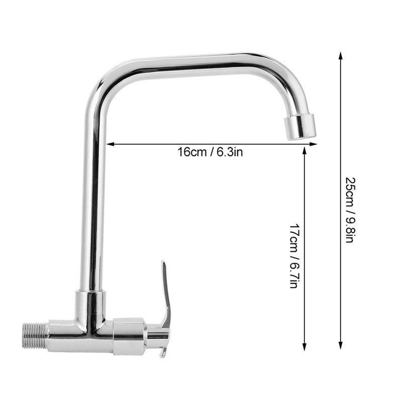 Household G1/2in Kitchen Water Faucet Single Cold Wall Mounted Faucet