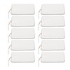 10Pcs TENS Unit Replacement Pads Rectangular Reusable Electrode Patches for