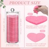 120 Pcs Compressed Facial Sponges with Container Heart Shape Face