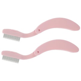 Baluue 2pcs Metal Eyelash Comb and Eyebrow Brush Portable Dual Use Grooming Tool for Home and Salon Handle Design for Comfort for Beginners and Makeup