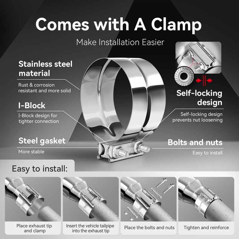Exhaust Tip, 4 Inch Diesel Exhaust Tip Elbow Tip with