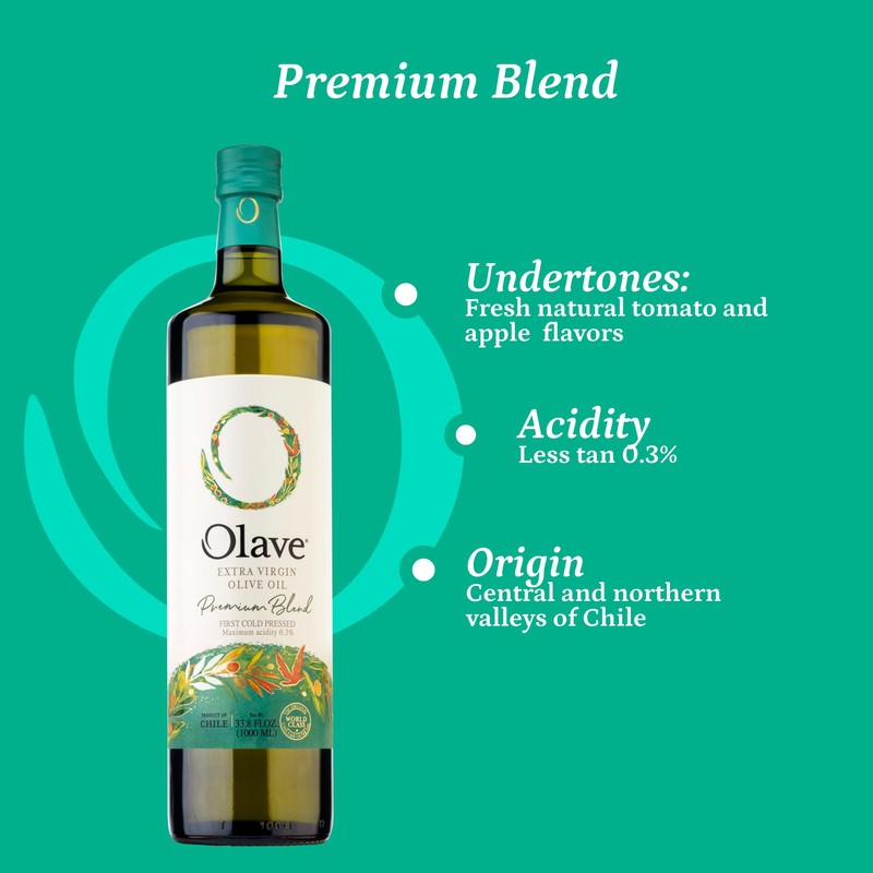 Extra Virgin Chilean Olive Oil by Olave |Premium Blend -