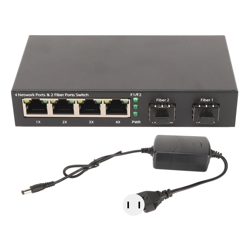 SFP Fiber Switch 6 Ports 10 100 1000M Self Adaptive