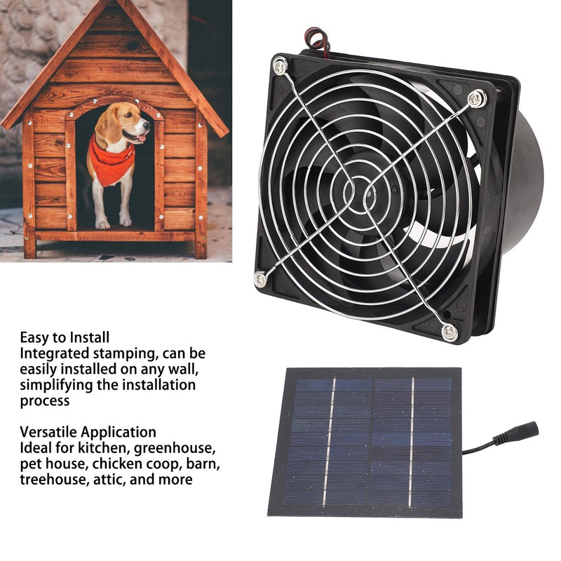 Solar Exhaust Fan Efficient Heat Dissipation Ventilation 50W Solar Panel