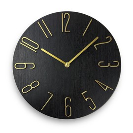 fapugh Wall Clock 12 Inch Wall Clock Silent Non Ticking, Preciser Modern Style Decor Clock for Home, Office, School, Kitchen, Bedroom, Living Room（No Second Hand）