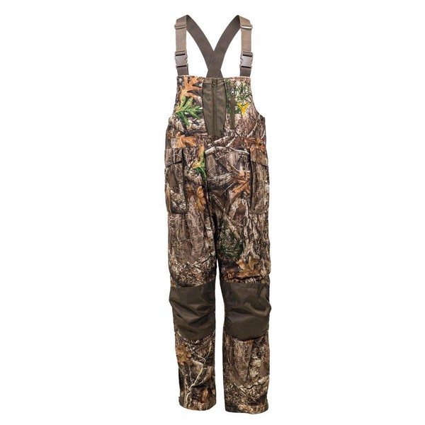 HOT SHOT Men’s Elite Camo Hunting Bib, Realtree Edge Camo, Waterproof, Insulated, Designed for All Day Use, Extra Large