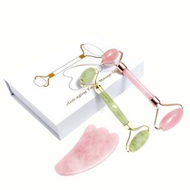 Meridian Face Lifting Jade Massager Wrinkle Skin Care Device Facial Massager Elasticity Enhancement Self Pink / 경락 얼굴 리프팅 옥 마사지기 주름 피부 관리 기기 안면 마사지 기 탄력 강화 셀프 핑크