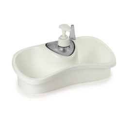 SNIPS Saponello, Sponge Dispenser, Ring Holder, 26 x 11,5 x 14,5 cm R, White and Grey, Made in Italy, Bpa Free