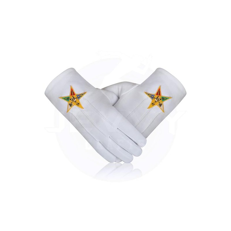 JEVVY CRAFTS Masonic OES Cotton Gloves - Order Of the