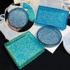 3PCS Diamond Resin Tray Mold with Edges, Silicone Tray Mold