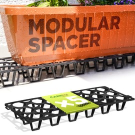 Cannrise Plant Riser 5 Pack – Modular Pot Spacer for Grow Bags, Planters & Containers – UV-Resistant Drainage Tray for Airflow, Root Health & Cleaner Surfaces - 19.7x7.5x2.4 inches