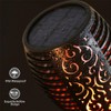 ABFP Solar Lights Outdoor, 2 Pack Torches Flame Garden Lights