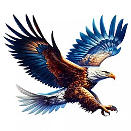 2 PCS Interesting Pattern of Eagle Spreading its Wings Vinyl car Sticker, Suitable for Decorating Smooth Surfaces Such as laptops, Bottles, Trucks, Motorcycles, Windows, Walls, etc, A-29