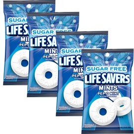 Sugar Free Lifesavers Pep O Mint, 2.75 Ounce (Pack of 4), Peppermint Breath Mints