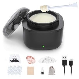 CAVSTORM Nose Wax Kit Men, Nose Hair Waxing Kit with 158°F Smart Temp Control, 40 Sticks, 100g Wax, Painless Nose Hair Removal with USB-C Fast Heating, Upgraded Capacity, Multi-Accessories
