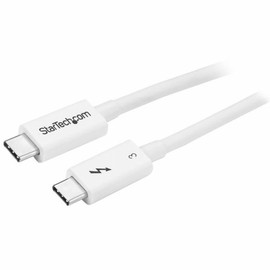 StarTech.com 1.6ft (50cm) Passive Thunderbolt 3 Cable, 40Gbps, 100W PD, 4K/5K Video, Thunderbolt Cable, Compatible with USB4/DP Alt Mode, Thunderbolt 4, USB 3.2/Type-C (TBLT34MM50CW)