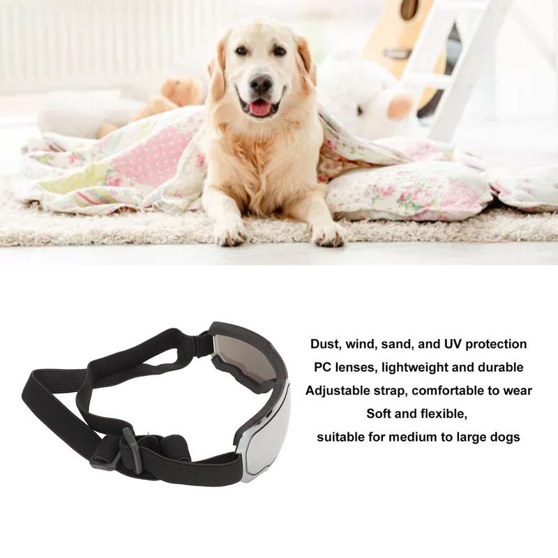 Dog Goggles Wind and UV Protection Pet Glasses Dustproof Sunglasses