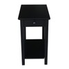IC International Concepts International Concepts Narrow End Table, Black
