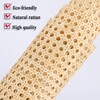 AIEX 14inch Width Cane Webbing, Natural Square Rattan Webbing Roll