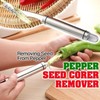Pack of 2 Stainless Steel Pepper Seeds Corer Remover Jalapeno