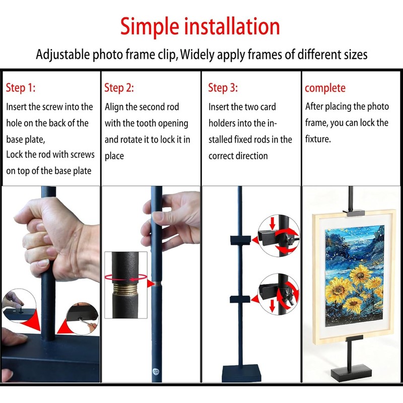 30''Adjustable Tabletop Easel Stand, Picture Frame & Sign Display Stand