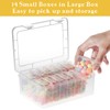 Mathtoxyz Small Bead Organizers, 30 Pieces Plastic Storage Cases Mini