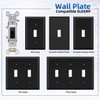 ELEGRP Single Pole Toggle Light Switch with Plate, 15 Amp,