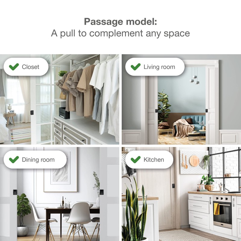 Richelieu Hardware 1700FBPSBC Onward Pocket Door Pull, Passage Lock, 3