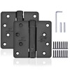 SORGMACH Self Closing Door Hinge 4 inch Matte Black Auto