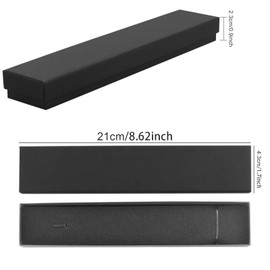 5pcs Jewelry Gift Box, Black Long Necklace Box Kraft Paper Jewelry Box Necklace Earrings Chain Jewelry Valentine's Day Jewelry Gift Box (4.3 * 21.3 * 2.3cm)