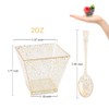 I00000 100 Pack Small Plastic Dessert Cups with Mini Spoons