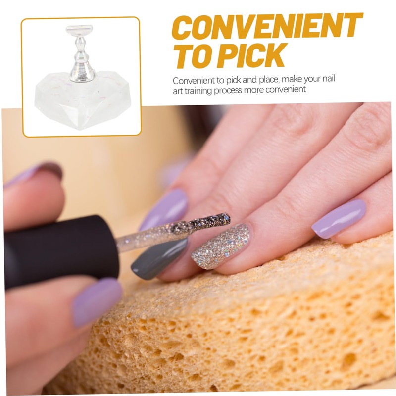 FOMIYES Essential Nail Tools Acrylic Nails Practice Stand Love Base
