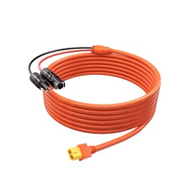 12AWG Solar to XT60 Charge Extension Cable 26.4FT 8M, Tonton Solar Connector to XT60 Adapter Cable for Solar Panel, to LiFePO4 Battery RV Portable Power Station Solar Ecoflow Generator