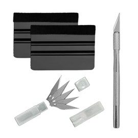 HYLKOM Vinyl Film Installation Kit, Vinyl Spatula, 2 Spatulas, Precision Blade with 5 Replacement Blades